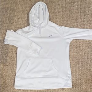 NIKE solid white hoodie/sweatshirt